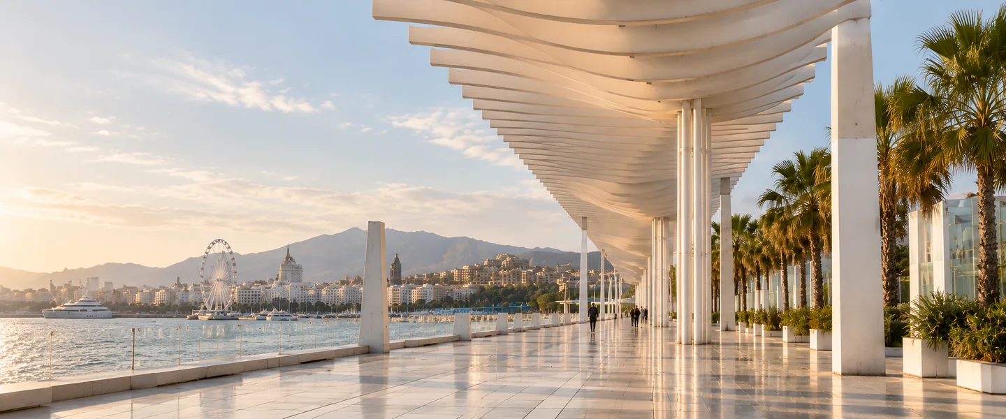 Muelle Uno pergola in Málaga, Spain